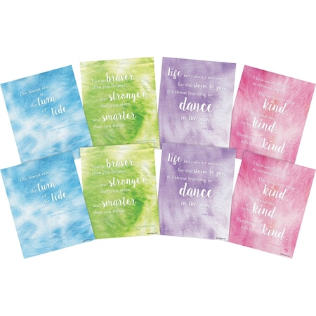 Barker Creek Dancing in the Rain Art Prints Set, Tie-Dye & Ombr Collection, 8/Set 4345